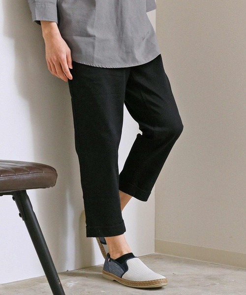 TopIsm(トップイズム)の「コットン無地 ストレッチクロップドパンツ(チノパンツ・メンズ・オリーブ/ホワイト/ブラック/チャコールグレー/レッド/グレー/ネイビー/ベージュ・XXL/XL/L/M/S)」の2枚目の写真