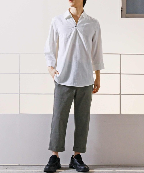 TopIsm(トップイズム)の「コットン無地 ストレッチクロップドパンツ(チノパンツ・メンズ・オリーブ/ホワイト/ブラック/チャコールグレー/レッド/グレー/ネイビー/ベージュ・XXL/XL/L/M/S)」の12枚目の写真