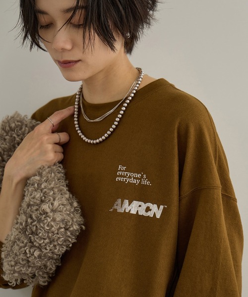 Americana（アメリカーナ）】リバースウィーブ L/S T ／ロングスリーブ