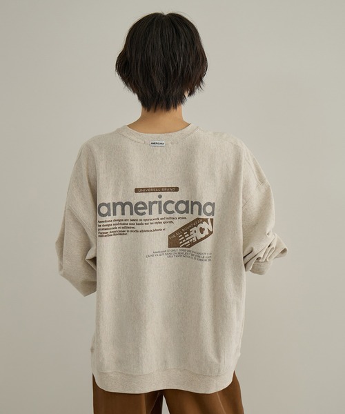AMERICANA（アメリカーナ）の「【Americana（アメリカーナ）】リバースウィーブ L/S T ／ロングスリーブTシャツ（Tシャツ/カットソー・レディース・ブラウン系その他3/ホワイト系その他7・M）」の7枚目の写真