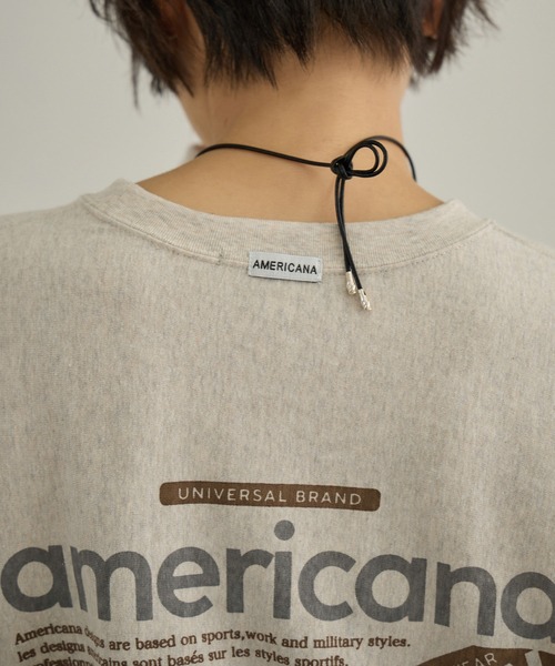AMERICANA（アメリカーナ）の「【Americana（アメリカーナ）】リバースウィーブ L/S T ／ロングスリーブTシャツ（Tシャツ/カットソー・レディース・ブラウン系その他3/ホワイト系その他7・M）」の15枚目の写真