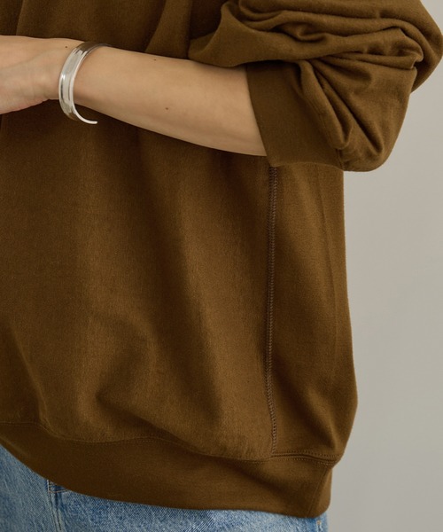 AMERICANA（アメリカーナ）の「【Americana（アメリカーナ）】リバースウィーブ L/S T ／ロングスリーブTシャツ（Tシャツ/カットソー・レディース・ブラウン系その他3/ホワイト系その他7・M）」の17枚目の写真