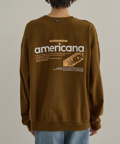 AMERICANA（アメリカーナ）の「【Americana（アメリカーナ）】リバースウィーブ L/S T ／ロングスリーブTシャツ（Tシャツ/カットソー・レディース・ブラウン系その他3/ホワイト系その他7・M）」の21枚目の写真