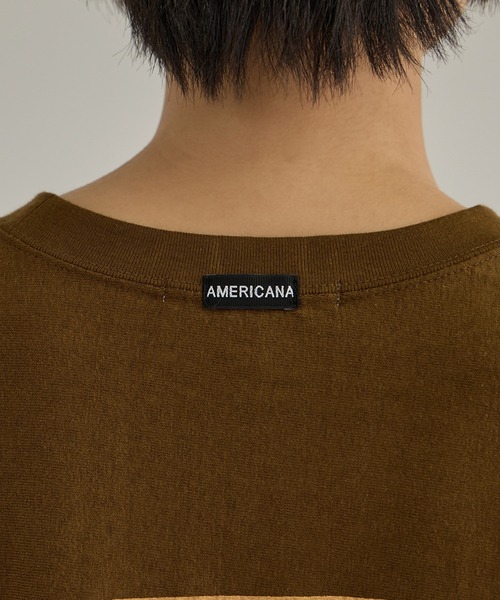 AMERICANA（アメリカーナ）の「【Americana（アメリカーナ）】リバースウィーブ L/S T ／ロングスリーブTシャツ（Tシャツ/カットソー・レディース・ブラウン系その他3/ホワイト系その他7・M）」の22枚目の写真