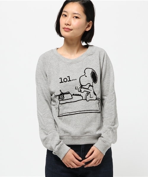 JUNK FOOD(ジャンクフード)の「omg snoopy /スヌーピー オーマイゴッド トレーナー(スウェット・レディース・トップグレー・MEDIUM)」の1枚目の写真