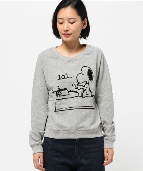 JUNK FOOD(ジャンクフード)の「omg snoopy /スヌーピー オーマイゴッド トレーナー(スウェット・レディース・トップグレー・MEDIUM)」の2枚目の写真