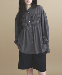 cloenc | 【マシンウォッシュ】シャーリング チュニックブラウス(シャツ/ブラウス)