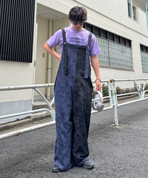 SOUNDSGOOOOD（サウンズグッド）の「【SOUNDS GOOOOD】裏毛サロペット（サロペット/オーバーオール・メンズ・パープル/ブラック・ONE SIZE）」の5枚目の写真