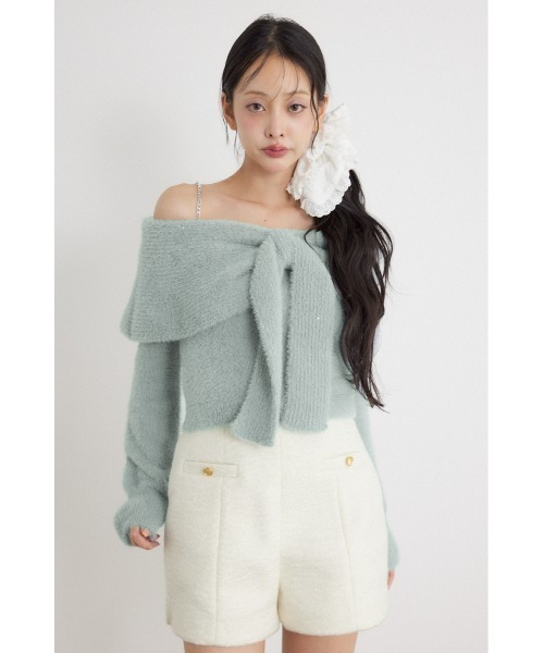 rienda(リエンダ)の「【AW先行アイテム】2WAYスパンコールシャギーニットトップス 秋服 冬服(ニット/セーター・レディース・ブルー/ピンク/ホワイト・FREE)」の2枚目の写真