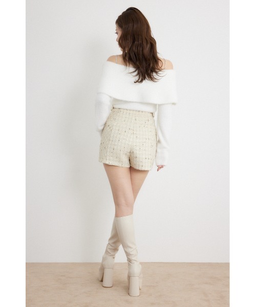 rienda(リエンダ)の「【AW先行アイテム】2WAYスパンコールシャギーニットトップス 秋服 冬服(ニット/セーター・レディース・ブルー/ピンク/ホワイト・FREE)」の7枚目の写真