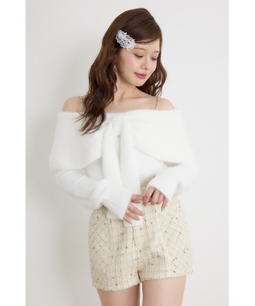 rienda(リエンダ)の「【AW先行アイテム】2WAYスパンコールシャギーニットトップス 秋服 冬服(ニット/セーター・レディース・ブルー/ピンク/ホワイト・FREE)」の9枚目の写真