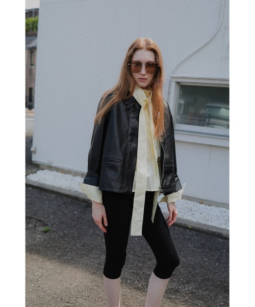 tento(テント)の「2style leather jacket(その他アウター・レディース・ブラウン/ブラック・1/2)」の3枚目の写真