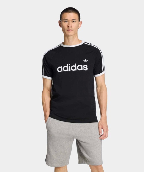 adidas(アディダス)の「スリーストライプス スリム リンガー Tシャツ / アディダスオリジナルス adidas Originals(Tシャツ/カットソー・メンズ・ブラック・3XL/LARGE/XX-LARGE/XX-SMALL/MEDIUM/SMALL/X-LARGE/X-SMALL)」の3枚目の写真