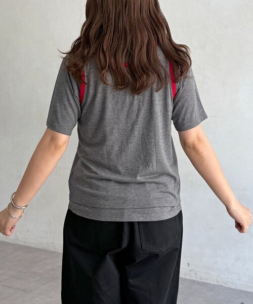 CPCM(シーピーシーエム)の「タンクセットスラブ半袖プルオーバー(Tシャツ/カットソー・レディース・オフホワイト/ブラウン/グレー・FREE)」の22枚目の写真