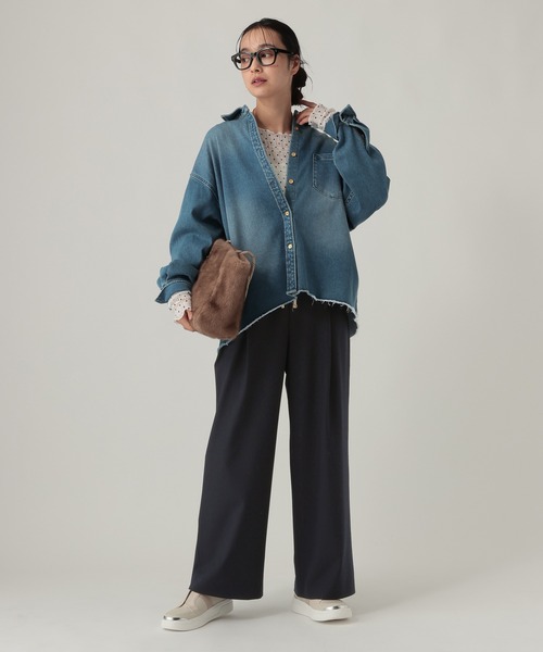 Elura(エルーラ)の「映えラクワイドパンツ<低身長サイズあり>/1068027(その他パンツ・レディース・ストライプ/チェック/ネイビー・SMALL/MEDIUM/LARGE/FREE(S))」の21枚目の写真