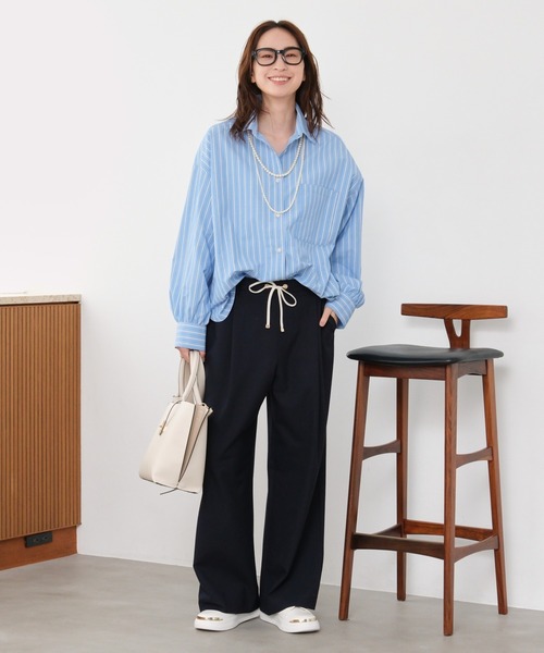 Elura(エルーラ)の「映えラクワイドパンツ<低身長サイズあり>/1068027(その他パンツ・レディース・ストライプ/チェック/ネイビー・SMALL/MEDIUM/LARGE/FREE(S))」の11枚目の写真