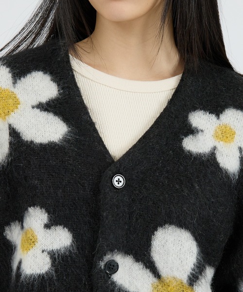 TOWNCRAFT(タウンクラフト)の「【TOWNCRAFT/タウンクラフト】MOHAIR SHAGGY JACQUARD CARDIGAN モヘア シャギー ジャガード カーディガン(カーディガン/ボレロ・メンズ・その他1・S/M)」の4枚目の写真