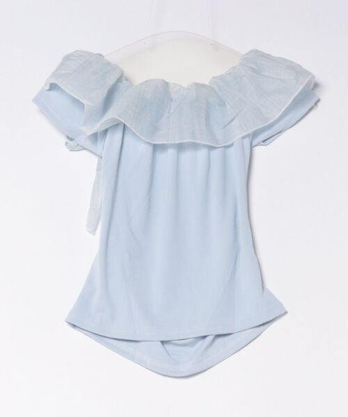 L LABEL（エルラベル）の「チェック柄シフォンリボンTシャツ（Tシャツ/カットソー・レディース・ホワイト/ブルー/ピンク・FREE）」の10枚目の写真
