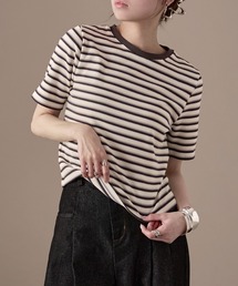 フライス マルチボーダーミニTシャツ