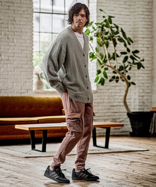 CAMBIO(カンビオ)の「mcg3867-Feather Yarn Heart Knit Cardigan ニットカーディガン(PF-262-018)(カーディガン/ボレロ・メンズ・ブラック/グレー/カーキ/ナチュラル・M/L)」の20枚目の写真