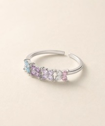 【Sonu jewelry（ソヌジュエリー）】カラーストーン フラワーオープンリング son-ring-32-4【RBTS】