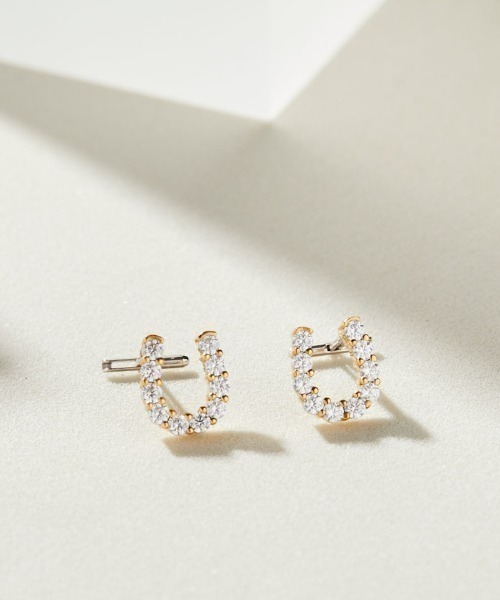 BAQLESS（バックレス）の「[BAQLESS/バックレス] ZIRCONIA HONESTY ALINA ゴールド ピアス（ピアス（両耳用）・レディース・ゴールド・ONE SIZE）」の4枚目の写真
