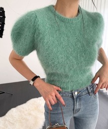 ニットクルーネックトップス