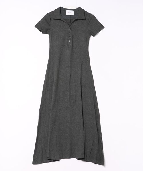 MAGASIN DE MODE Chou Chou(マガジンデモードシュシュ)の「【MAGASIN DE MODE Chou Chou】スキッパーニットワンピース SNF(ワンピース・レディース・グレー/ブラック・FREE)」の2枚目の写真