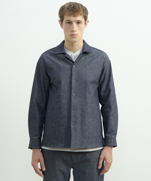 MEN'S MELROSE(メンズメルローズ)の「モンスターストレッチデニムシャツジャケット(ブルゾン・メンズ・ブラック/インディゴブルー・2/3/4)」の4枚目の写真