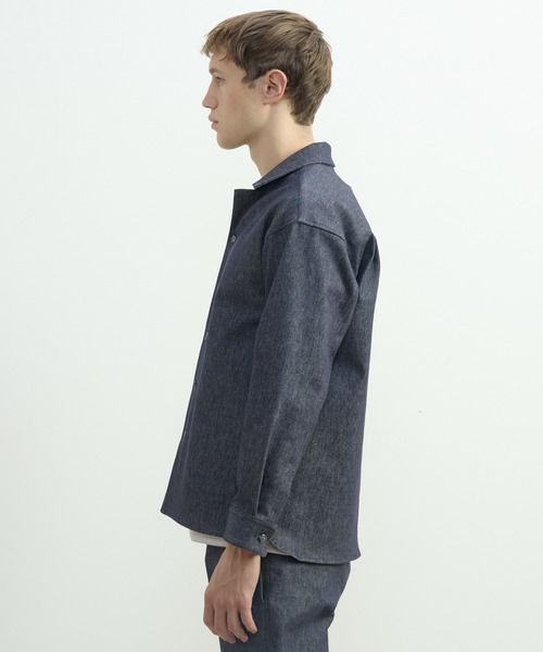 MEN'S MELROSE(メンズメルローズ)の「モンスターストレッチデニムシャツジャケット(ブルゾン・メンズ・ブラック/インディゴブルー・2/3/4)」の5枚目の写真