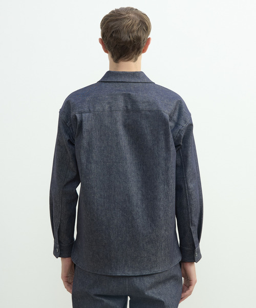 MEN'S MELROSE(メンズメルローズ)の「モンスターストレッチデニムシャツジャケット(ブルゾン・メンズ・ブラック/インディゴブルー・2/3/4)」の6枚目の写真