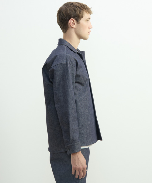 MEN'S MELROSE(メンズメルローズ)の「モンスターストレッチデニムシャツジャケット(ブルゾン・メンズ・ブラック/インディゴブルー・2/3/4)」の7枚目の写真
