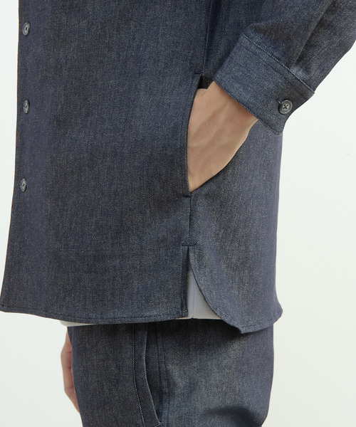 MEN'S MELROSE(メンズメルローズ)の「モンスターストレッチデニムシャツジャケット(ブルゾン・メンズ・ブラック/インディゴブルー・2/3/4)」の10枚目の写真