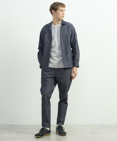 MEN'S MELROSE(メンズメルローズ)の「モンスターストレッチデニムシャツジャケット(ブルゾン・メンズ・ブラック/インディゴブルー・2/3/4)」の16枚目の写真
