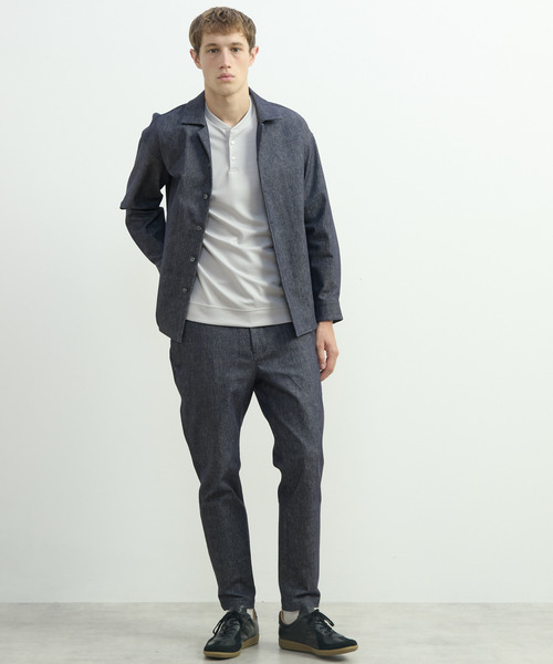 MEN'S MELROSE(メンズメルローズ)の「モンスターストレッチデニムシャツジャケット(ブルゾン・メンズ・ブラック/インディゴブルー・2/3/4)」の17枚目の写真