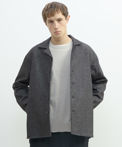 MEN'S MELROSE(メンズメルローズ)の「モンスターストレッチデニムシャツジャケット(ブルゾン・メンズ・ブラック/インディゴブルー・2/3/4)」の19枚目の写真