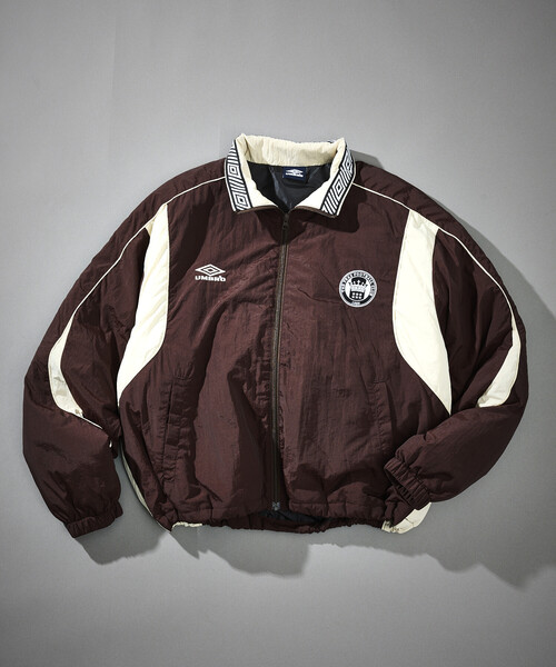UMBRO(アンブロ)の「UMBRO/アンブロ SP Padding Nylon Track JACKET/別注 パディング ナイロン トラックジャケット/中綿ジャケット(ブルゾン・メンズ・ブラウン/チェック/ブラック/オフホワイト・X-LARGE/LARGE/MEDIUM)」の7枚目の写真
