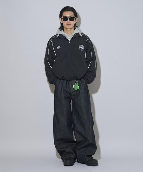 UMBRO(アンブロ)の「UMBRO/アンブロ SP Padding Nylon Track JACKET/別注 パディング ナイロン トラックジャケット/中綿ジャケット(ブルゾン・メンズ・ブラウン/チェック/ブラック/オフホワイト・X-LARGE/LARGE/MEDIUM)」の8枚目の写真