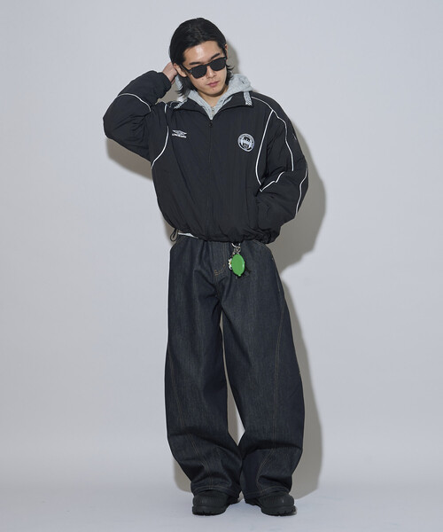 UMBRO(アンブロ)の「UMBRO/アンブロ SP Padding Nylon Track JACKET/別注 パディング ナイロン トラックジャケット/中綿ジャケット(ブルゾン・メンズ・ブラウン/チェック/ブラック/オフホワイト・X-LARGE/LARGE/MEDIUM)」の9枚目の写真