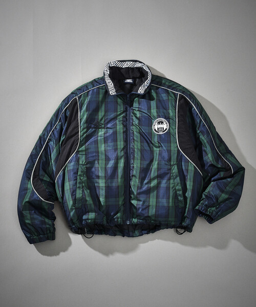 UMBRO(アンブロ)の「UMBRO/アンブロ SP Padding Nylon Track JACKET/別注 パディング ナイロン トラックジャケット/中綿ジャケット(ブルゾン・メンズ・ブラウン/チェック/ブラック/オフホワイト・X-LARGE/LARGE/MEDIUM)」の11枚目の写真