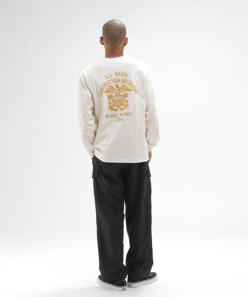AVIREX(アヴィレックス)の「U.S. NAVY SEABEES L/S T-SHIRT / ユーエス ネイビー シービーズ 長袖Tシャツ / AVIREX / アヴィレックス(Tシャツ/カットソー・メンズ・キナリ/ネイビー・X-LARGE/XX-LARGE/LARGE)」の10枚目の写真