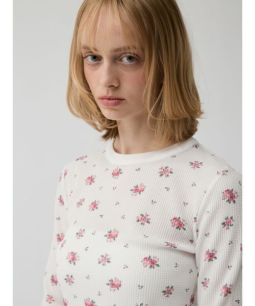 LILY BROWN(リリーブラウン)の「【Anniversary Edition】ヴィンテージワッフルトップス(Tシャツ/カットソー・レディース・ブルー/ピンク・F)」の8枚目の写真