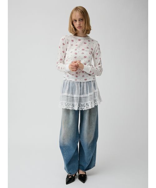 LILY BROWN(リリーブラウン)の「【Anniversary Edition】ヴィンテージワッフルトップス(Tシャツ/カットソー・レディース・ブルー/ピンク・F)」の13枚目の写真