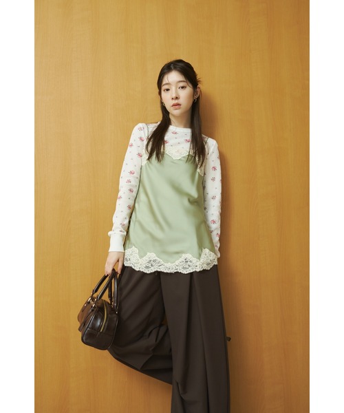 LILY BROWN(リリーブラウン)の「【Anniversary Edition】ヴィンテージワッフルトップス(Tシャツ/カットソー・レディース・ブルー/ピンク・F)」の4枚目の写真