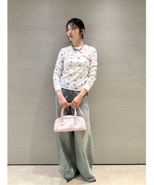 LILY BROWN(リリーブラウン)の「【Anniversary Edition】ヴィンテージワッフルトップス(Tシャツ/カットソー・レディース・ブルー/ピンク・F)」の15枚目の写真