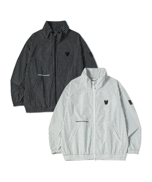 LIFE WORK(ライフワーク)の「グリッドパターンジップアップジャンパー(ブルゾン・メンズ・ブラック/アイボリー・MEDIUM/LARGE)」の3枚目の写真