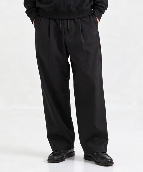 markaware(マーカウェア)の「【MARKAWARE/マーカウェア】 DOUBLE PLEATED EASY TROUSERS(スラックス・メンズ・ブラック/キャメル・2/1/3)」の1枚目の写真