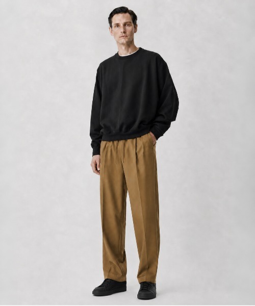 markaware(マーカウェア)の「【MARKAWARE/マーカウェア】 DOUBLE PLEATED EASY TROUSERS(スラックス・メンズ・ブラック/キャメル・2/1/3)」の7枚目の写真