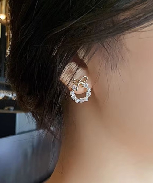 tunee（チュニー）の「【TUNE】リボンピアス（ピアス（両耳用）・レディース・シルバー系その他4/シルバー系その他3/シルバー系その他2/シルバー系その他5・FREE）」の2枚目の写真