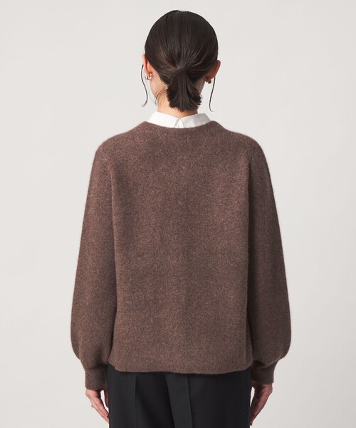 green label relaxing（グリーンレーベルリラクシング）の「［size SHORTあり］FOXブレンド セッケツ ノーカラー カーディガン（カーディガン/ボレロ・レディース・ネイビー/オフホワイト/ダークブラウン・SHORT/FREE）」の21枚目の写真